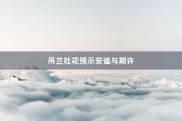 吊兰吐花预示安谧与期许